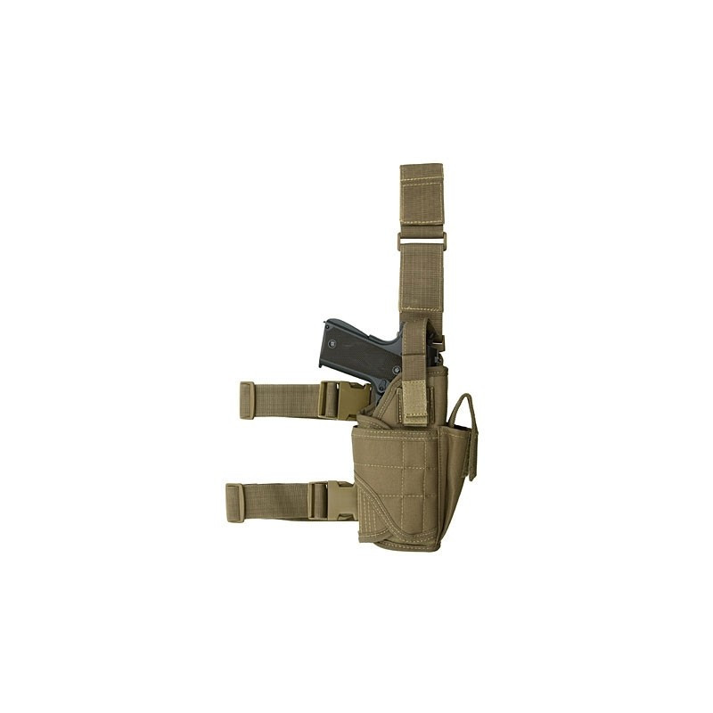 Tactical Drop Leg Pistol Holster Coyote Brown