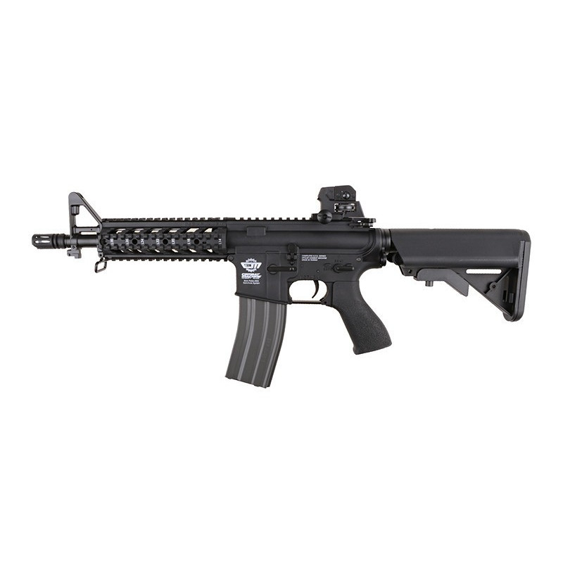 WELL D2802 M4 CQB RIS Electric Airsoft Gun – Full Auto, Rechargeable, 250 FPS
