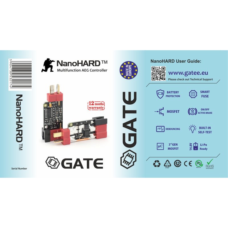 Gate NanoHARD 3rd gen AEG Controller 8 functions