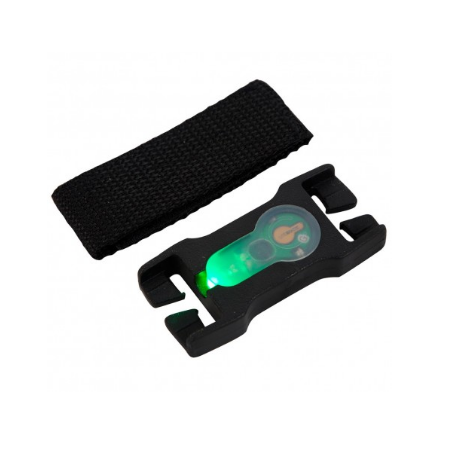 LITEBUCK 1inch Webbing SPLIT BAR Strobe Light (Black, Green LED)