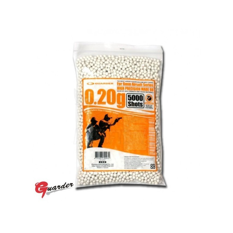 Guarder High Precision Made - 0.20g Glowing Tracer BB Pellets (5000 rounds, Bag)