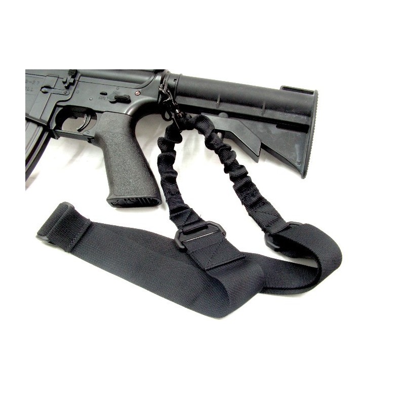 Elastic Bungee Snap Hook CQB Rifle Sling Black