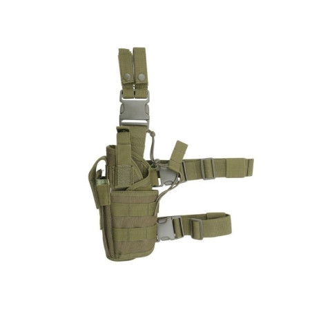 2-WAYS CARRYING LEFT HAND TYPE TACTICAL DROP LEG HOLSTER - OLIVE