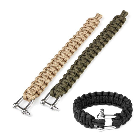 Paracord Iron Buckle K2020 8 Inch Black