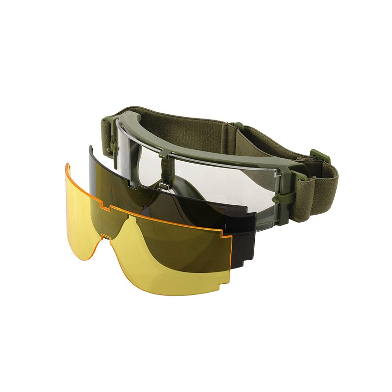 Goggles With 3 Glasses X800 Type anti fog OD