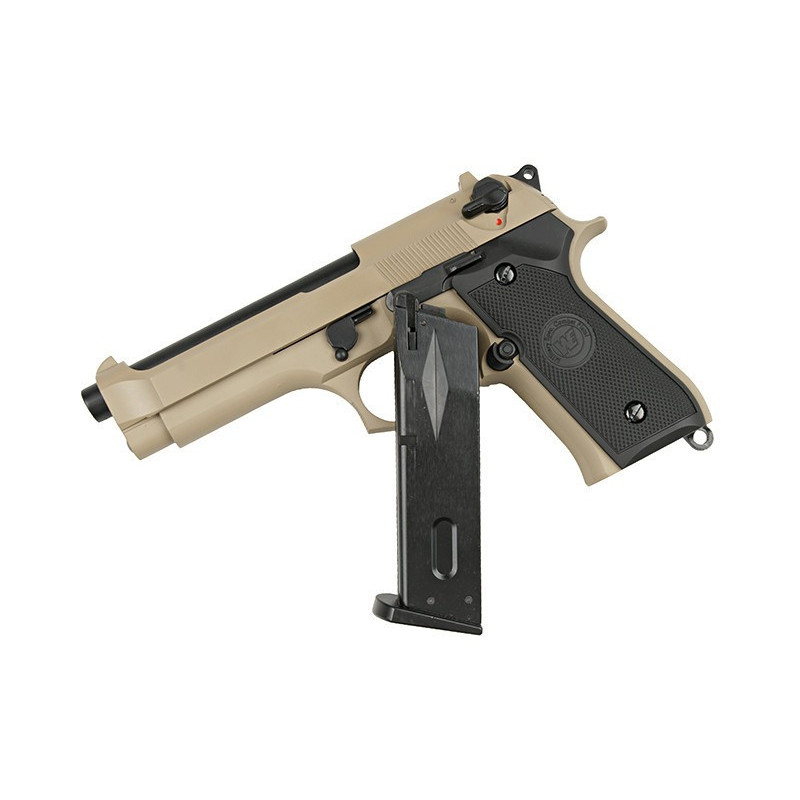 WE Beretta M92F Full Metal Green Gas, GBB Pistol