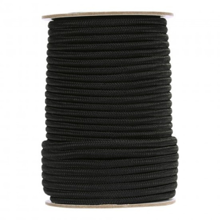 Fosco Utility rope 7 mm - for 1 meter, black color