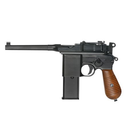 MAUSER C96 "BROOMHANDLE" M712 PISTOL REPLICA W/ SHOULDER STOCK [WE]