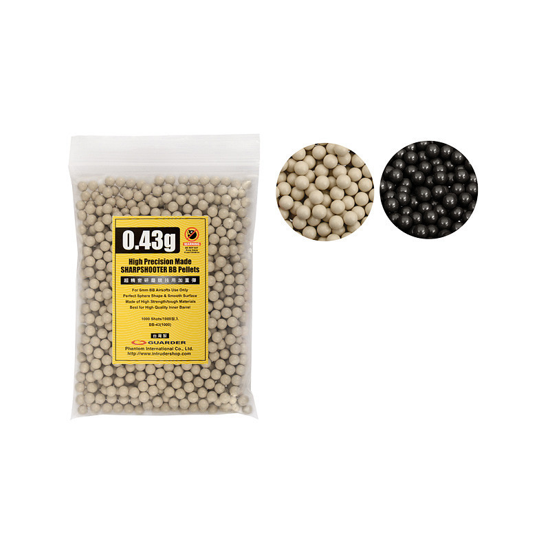 High Precision Made 0.43g BB Pellets (1000 rounds, Bag) [GUARDER]