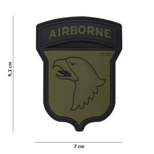 Patch 3D PVC Airborne 101st Green
