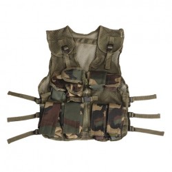 Kids tactical vest - wodland camoflage