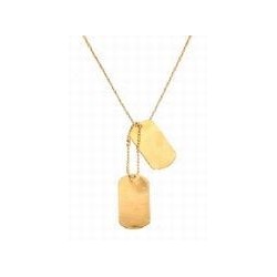 Dog tag - gold color