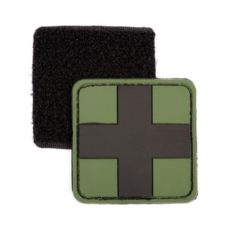 Patch 3D PVC black cross
