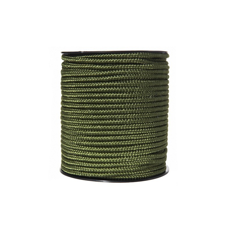 Utility rope on roll 5 mm - 1meter, green color