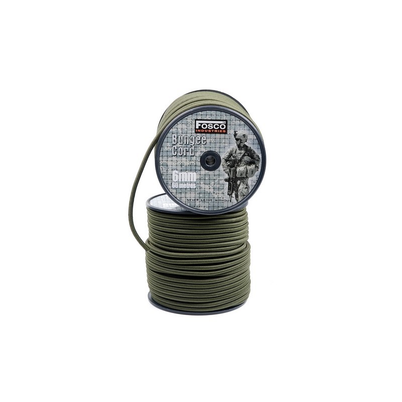 Fosco - Bungee cord 6 mm - 1 meter, Green