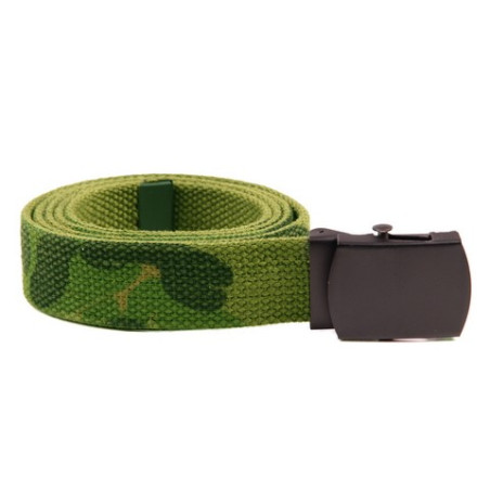 Web belt with black buckle woodland