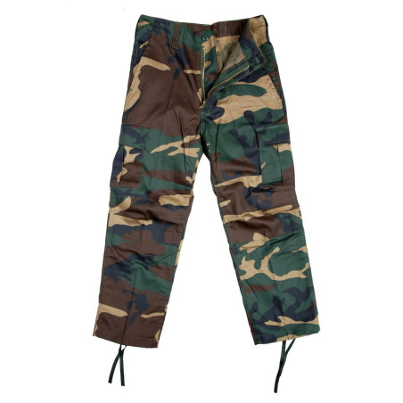 Kids BDU zip-pants woodland