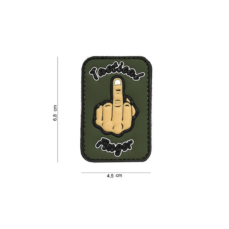 PATCH 3D PVC TACTICAL FINGER GREEN